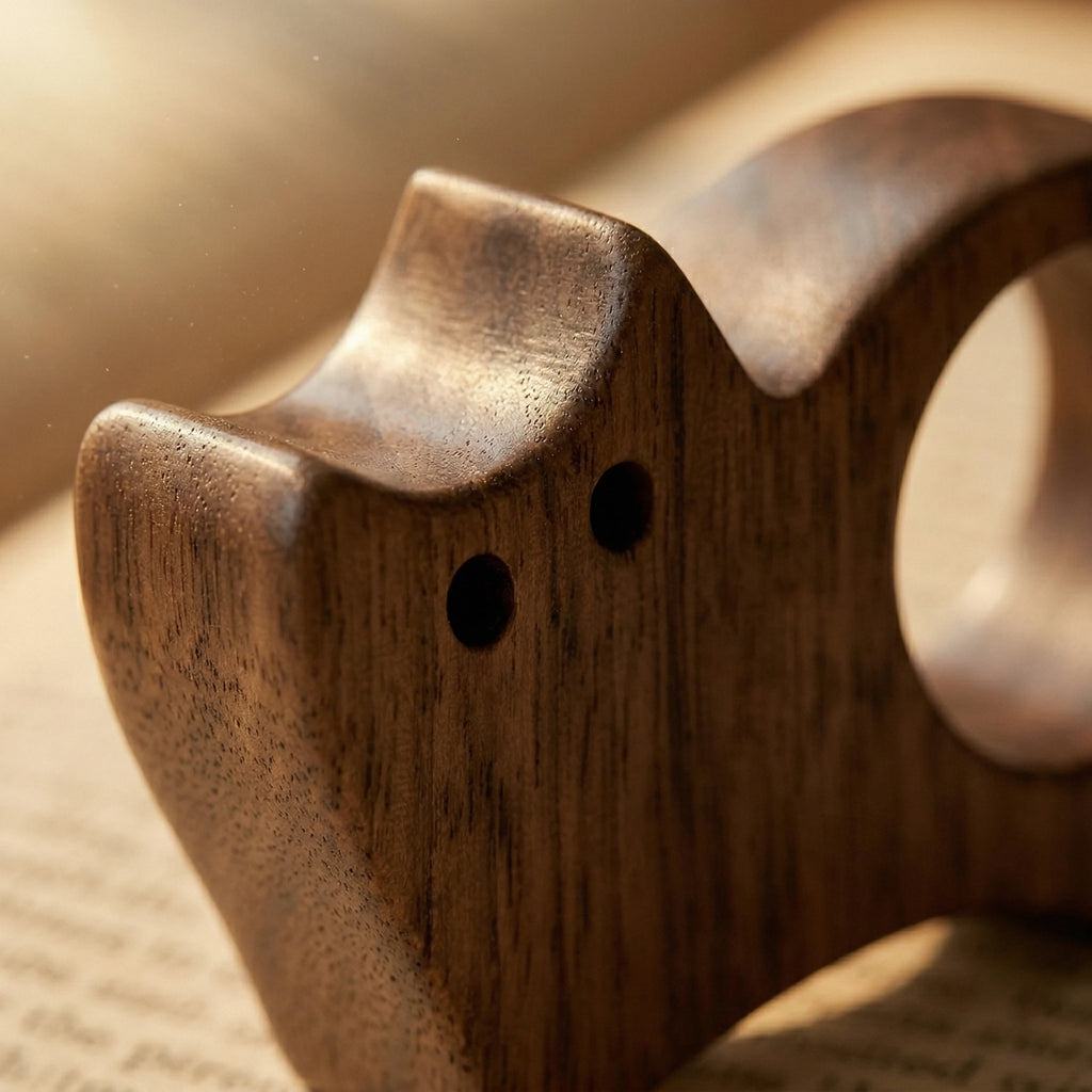 Wooden Cat Page Holder